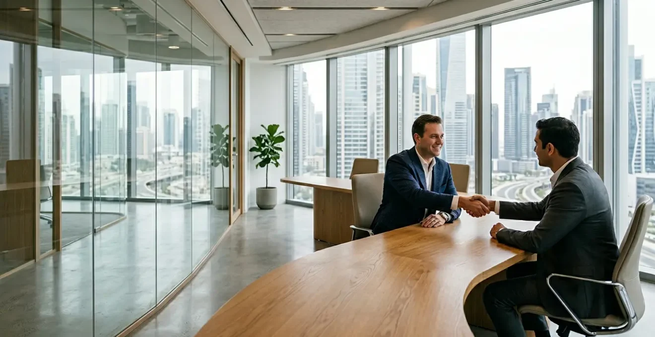 Bureau moderne de Multi-Family Office avec professionnels analysant des investissements alternatifs