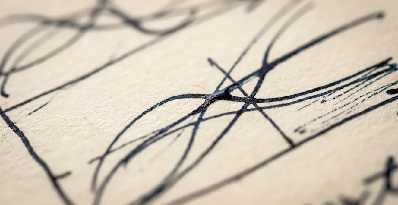 Vue macro de calculs manuscrits et graphiques d'optimisation fiscale sur papier texturé