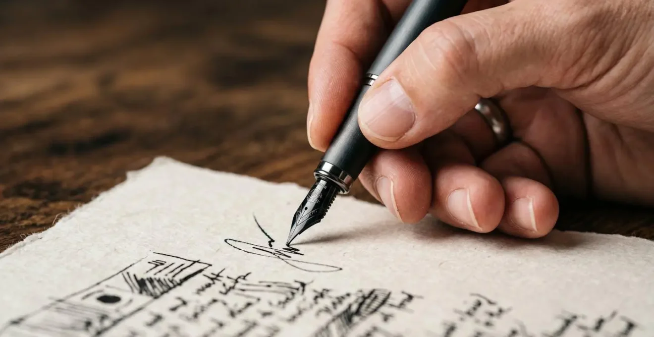 Gros plan sur des mains signant un document contractuel dans un environnement professionnel